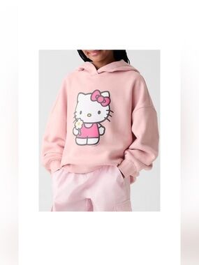 Gap Hello Kitty Kids Relaxed Hoodie Sweatshirt Sweater Pink Sanrio Standard Girl